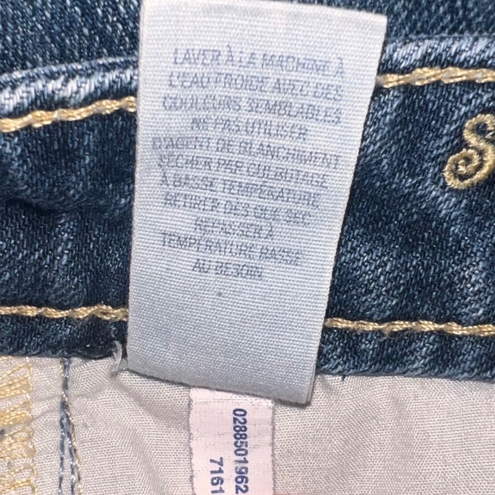Y2K 2000s American Eagle Straight 77 Jeans Womens 0 Long Dark Wash Low Rise - Picture 8 of 13